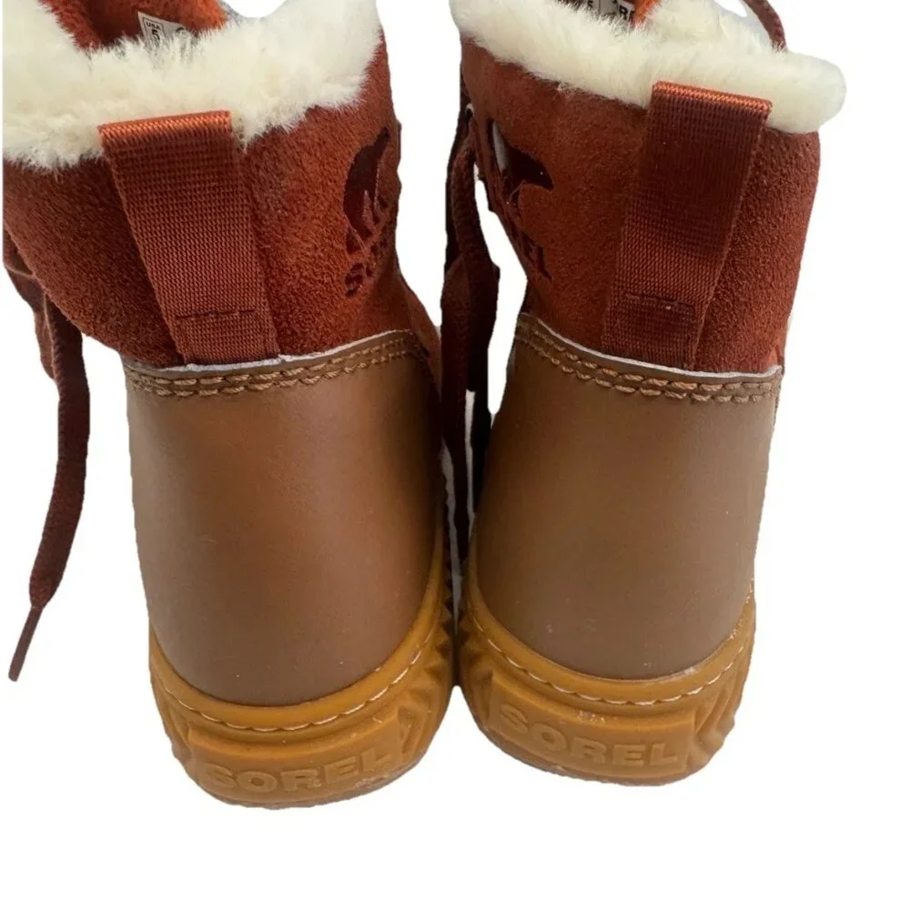 Sorel ONA AVE Alpine WP Fleece Lined Waterproof Leather Boots US SIZE 5 - Picture 6 of 10